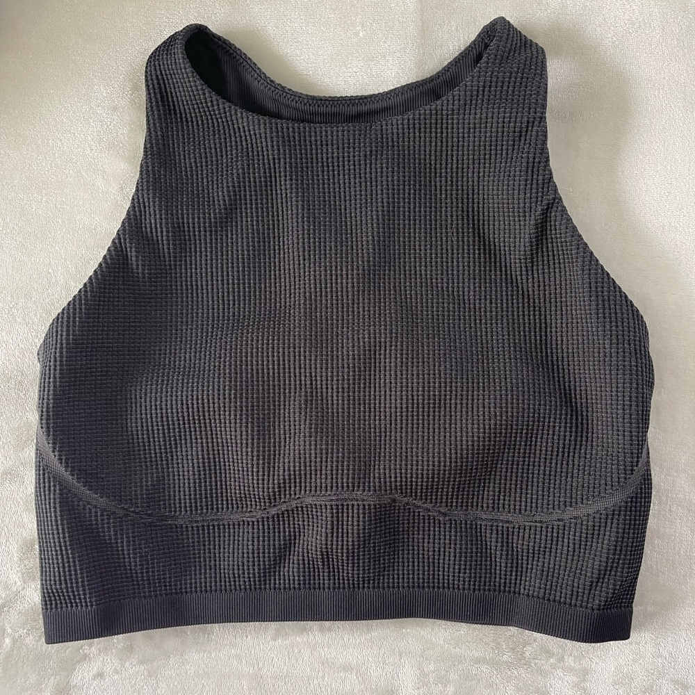 Aerie Offline seamless longline waffle knit sports bra